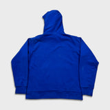 The North Face Hoodie Mens Medium Blue Spell Out Outdoor Hooded Sweatshirt