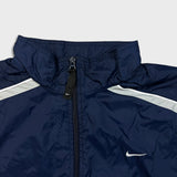 Nike Sportswear Jacket Mens Medium Blue Swoosh Full Zip Windbreaker Y2K Bomber