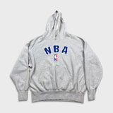 Vintage NBA Hoodie Mens 2XL Gray Basketball Sportswear Y2K Hooded Sweatshirt Pullover