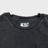 Carhartt T Shirt Mens XL Black Loose Fit Workwear Faded Short Sleeve Pocket Tee