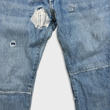 Levi's 501 T Jeans Mens 31x32 Blue Taper Fit Distressed Light Wash Denim Pants