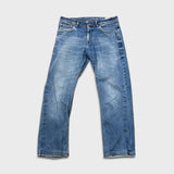 Levi's 517 Premium Bootcut Jeans Mens 34x30 Blue Light Wash Faded American Denim Pants