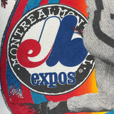 Vintage 1991 Montreal Expos T Shirt Mens XL White Delino Deshields MLB Baseball Tee