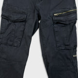 G-Star Raw Pants Mens 34x32 Black Straight Fit Casual Utility Cargo Trousers