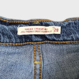 Levi's Ribcage Straight Ankle Jeans Womens 28x27 Blue High Rise Medium Wash Denim Pants