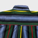 Vintage 90s Chaps Ralph Lauren Shirt Mens Large Blue Striped Preppy Button Up