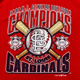 Vintage 1996 Logo 7 St Louis Cardinals T Shirt Mens Large Central Division Champions Baseball MLB Tee