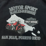 Vintage 2008 Harley Davidson T Shirt Mens XL Black Motor Sport Biker Tee