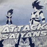 Uniqlo Dragon Ball Z T Shirt Men Large Blue Attack of The Saiyan Anime Graphic Tee
