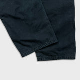 Vintage Wrangler Riggs Pants Mens 36x32 Black Ripstop Carpenter Double Knee Cargo