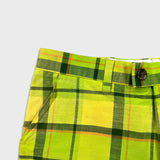 Loudmouth Golf Shorts Mens Size 34 Yellow Checkered Plaid Preppy Pants