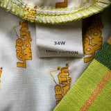 Loudmouth Golf Shorts Mens Size 34 Yellow Checkered Plaid Preppy Pants