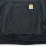 Carhartt Hoodie Mens Large Black Loose Fit Faded Workwear Hooded Sweatshirt