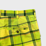 Loudmouth Golf Shorts Mens Size 34 Yellow Checkered Plaid Preppy Pants