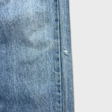Vintage Levi’s Jeans Womens 26x30 Blue Slim Taper Light Wash Fray Distress 90s Pants