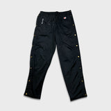 Vintage 90s Champion Track Pants Mens Medium Black USA Tear Away Athletic Jogger