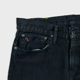 Polo Ralph Lauren Hudson Slim Jeans Mens 31x30 Black Dark Wash Denim Pants