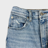 Levi's 70s Style High Flare Jeans Womens Size 26 Blue Light Wash Distressed Denim Pants
