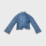 Vintage Y2K Baby Phat Jean Jacket Womens Medium Blue USA Button Up Crop Denim