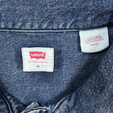 Levi's Denim Shirt Mens Medium Blue Dark Wash Casual Western Jean Button Up
