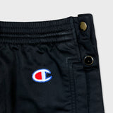 Vintage 90s Champion Track Pants Mens Medium Black USA Tear Away Athletic Jogger
