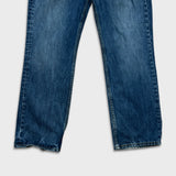 Levi's 514 Jeans Mens 36x30 Blue Slim Straight Fit Dark Wash Faded Denim Pants