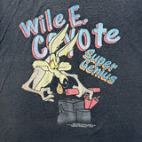 Vintage 1993 Looney Tunes Wile E Coyote T Shirt Mens Medium Black Novel Teez Single Stitch
