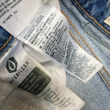 Levi's 70s Style High Flare Jeans Womens Size 26 Blue Light Wash Distressed Denim Pants