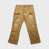 Dickies Pants Mens 40x32 Tan Double Knee Distress Carpenter Fade Canvas Workwear