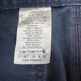 Carhartt Pants Mens 34x30 Blue Original Dungaree Fit Workwear Carpenter Baggy