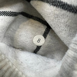 Lululemon Scuba Hoodie Womens Size 8 Gray Striped Full Zip Hooded Sweatshirt