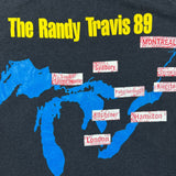 Vintage 1989 Randy Travis T Shirt Mens Small Black 8x10 Tour Single Stitch Band Tee