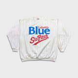 Vintage 1990 Labatt's Blue Beer Sweatshirt Mens Large White Slo-Pitch Baseball Crewneck