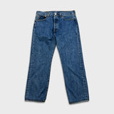 Levi's 501 Jeans Mens 32x27 Blue Original Fit Straight Medium Wash Denim Pants