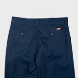 Dickies Pants Mens 34x32 Blue Loose Fit Workwear Baggy Casual Chino Trousers