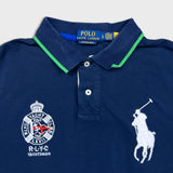Polo Ralph Lauren Shirt Mens Large Blue RLYC Yachtsman Big Pony Slim Fit Preppy
