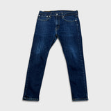 Levi's 512 Jeans Mens 34x28 Blue Slim Taper Leg Dark Wash Mid Rise Stretch Denim Pants