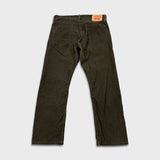 Levi's 514 Pants Mens 32x29 Brown Slim Straight Fit Corduroy Y2K Casual Trouser