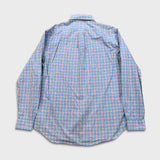 Polo Ralph Lauren Shirt Mens Large Blue Pony Checkered Casual Long Sleeve Button-Up