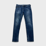 Diesel Jeans Mens 32x34 Blue Larkee Beex Regular Tapered Light Wash Denim Pants