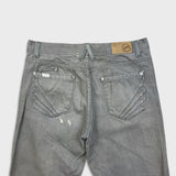 Vintage Akademiks Jeans Mens 34x29 Gray Straight Leg Faded Hip Hop Y2K Pants