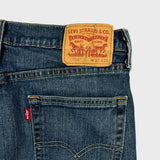 Levi's 514 Jeans Mens 32x30 Blue Slim Straight Fit Dark Wash Faded Denim Pants