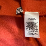 Obey Sweatshirt Mens Large Orange 1/4 Zip Spell Out Fleece Pullover