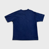 Vintage 90s Blank Pocket T Shirt Mens Large Blue Single Stitched Heavy Faded Tee
