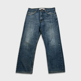 Levi's 505 Jeans Mens 34x30 Blue Regular Fit Straight Leg Dark Wash Denim Pants