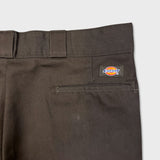 Dickies 874 Pants Mens 38x27 Brown Original Fit Workwear Taper Leg Chino Trouser