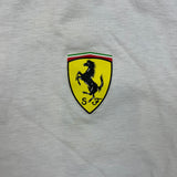 Vintage 90s Ferrari T Shirt Mens Medium White Single Stitch Scuderia Graphic Tee