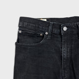 Levi's 512 Jeans Men 34x30 Black Slim Taper Leg Dark Wash Mid Rise Stretch Denim Pants