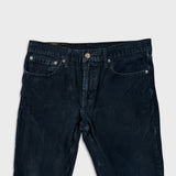 Levi's 511 Pants Mens 32x26 Black Slim Fit Stretch Corduroy Casual Trousers