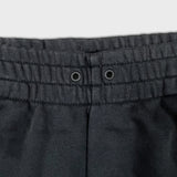 Adidas Sweatpants Mens Medium Black 3 Stripes Spell Out Taper Leg Fleece Jogger